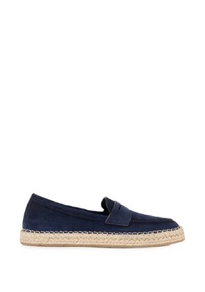 Santoni suede slip-on espadrilles - Blue
