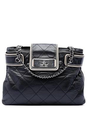 CHANEL Pre-Owned 2008-2009 Quilted Aged Calfskin Mademoiselle Turnlock North South tote bag - Black