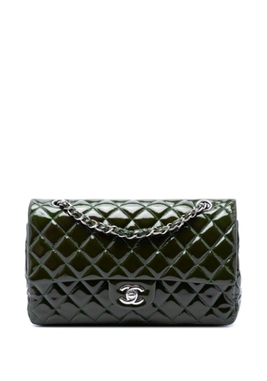CHANEL Pre-Owned 2011 Medium Classic Patent Double Flap shoulder bag - Green