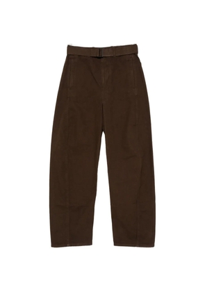 LEMAIRE belted wide-leg jeans - Brown