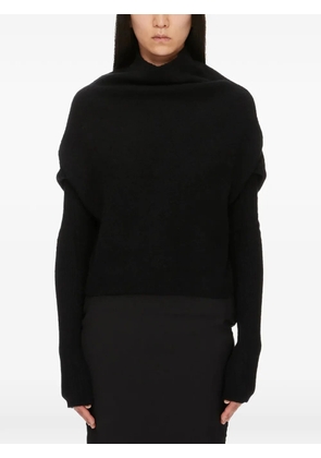 Rick Owens Crater ribbed-knit virgin-wool sweater - Black
