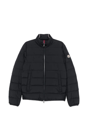 Moncler quilted logo-patch jacket - Blue
