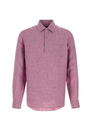 Zegna linen polo shirt - Pink