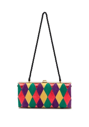 Miu Miu Pre-Owned 1993-2010 Multicolor Velvet Harlequin Minaudiere Clutch with Strap shoulder bag - Multicolour