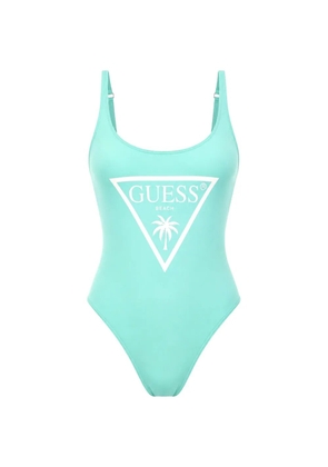 GUESS USA logo-print swimsuit - Green