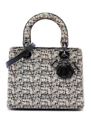 Christian Dior Pre-Owned 2013 Medium Tweed Lady Dior satchel - White