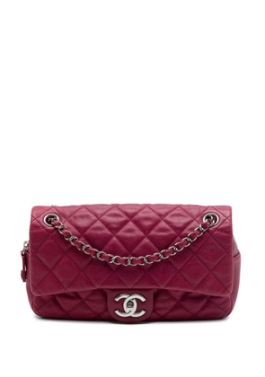CHANEL Pre-Owned 2014-2015 Medium Quilted Caviar Easy Flap shoulder bag - Red