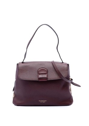 Burberry Pre-Owned 2000-2017 Medium House Check Trimmed Leather Camberley satchel - Red