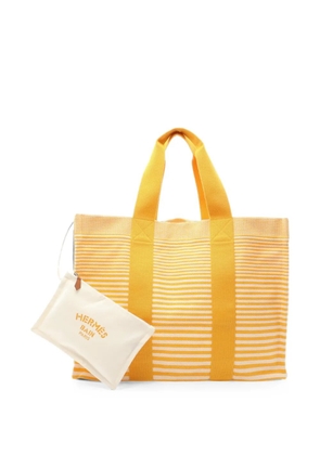 Hermès Pre-Owned 2010s Bayadère pouch tote bag - Yellow