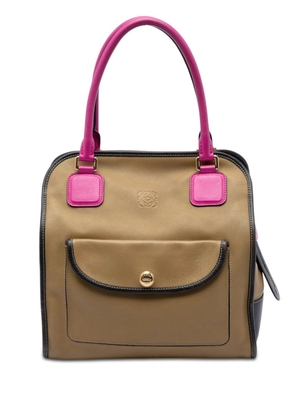 Loewe Pre-Owned 2000-2020 Tricolor Leather Anagram handbag - Brown