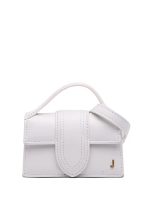 Jacquemus Pre-Owned 2010-2026 Leather Le Petit Bambino satchel - White