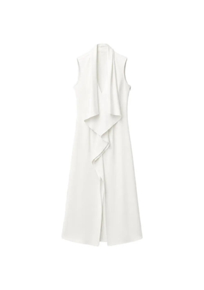 RETORI draped sleeveless midi dress - White