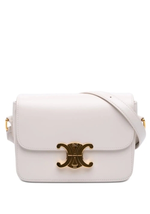 Celine Pre-Owned 2024 Teen Shiny Calfskin Triomphe crossbody bag - Grey