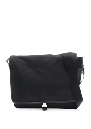 Prada Pre-Owned 2010s leather-trim messenger bag - Black