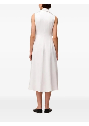 RETORI draped sleeveless midi dress - White