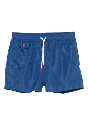 Kiton drawstring-waist swim shorts - Blue