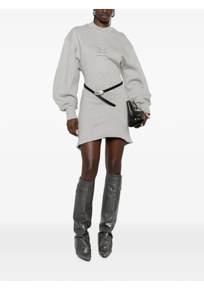 The Attico cut-out balloon-sleeve mini dress - Grey