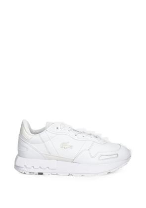 Lacoste logo-patch panelled sneakers - White