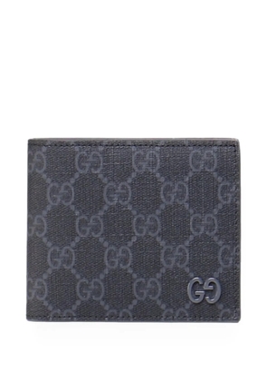 Gucci GG Supreme logo-plaque wallet - Grey