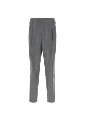 Brunello Cucinelli pinstripe-pattern pleated trousers - Grey