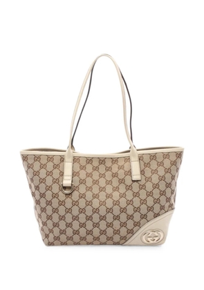 Gucci Pre-Owned 2000s New Brit GG canvas tote bag - Neutrals