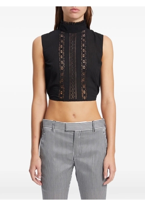 Ann Demeulemeester light cotton dobby strip - Black