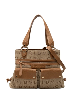 Bvlgari Pre-Owned 2000 Logomania Canvas satchel - Brown