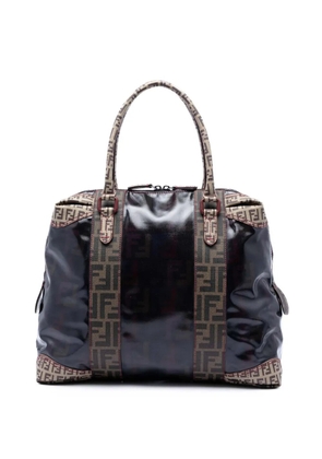 Fendi Pre-Owned 2000-2010 Large Zucca Coated Canvas B Mix tote bag - Black