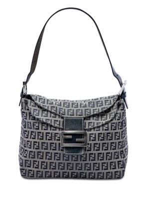 Fendi Pre-Owned 2000-2010 Zucchino Canvas Double Flap Mamma shoulder bag - Grey