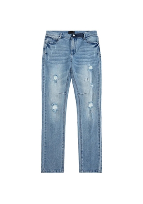 RTA Bryant distressed-finish skinny jeans - Blue