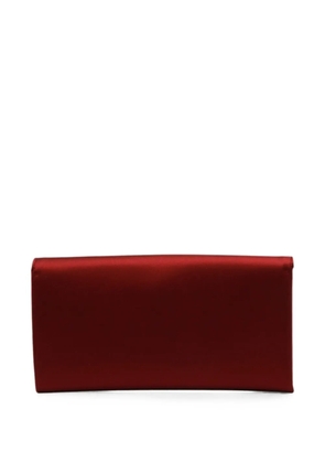 TOM FORD satin-finish push-lock clutch bag - Red