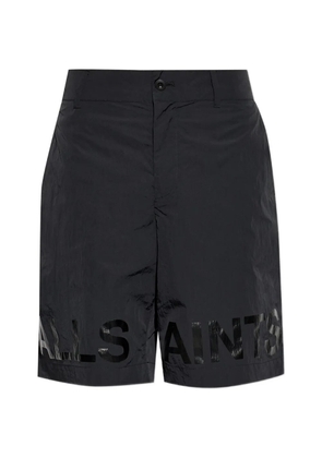 AllSaints Nexus logo-print shorts - Black