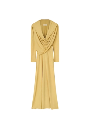 RETORI draped hooded maxi dress - Yellow