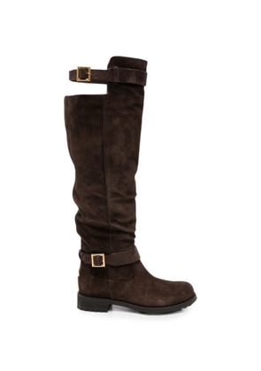 Jimmy Choo Biker KB buckle-strap boots - Brown