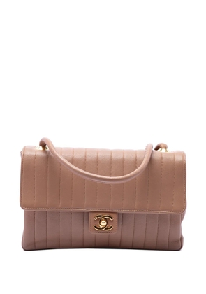 CHANEL Pre-Owned 1989-1991 Medium Vertical Quilted Lambskin Single Flap crossbody bag - Brown