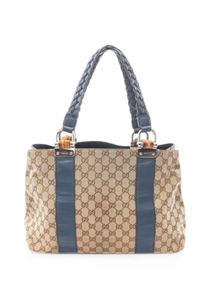 Gucci Pre-Owned 2000s Bamboo GG canvas tote bag - Neutrals