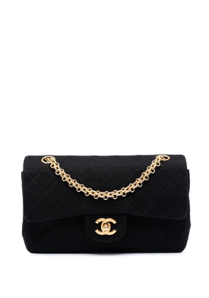 CHANEL Pre-Owned 1989-1991 Small Classic Jersey Double Flap shoulder bag - Black