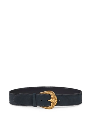 ETRO suede belt with Paisley buckle - Blue