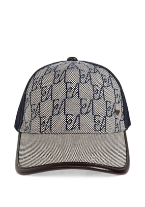 Emporio Armani monogram-embroidered curved-peak baseball cap - Blue