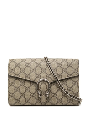 Gucci Pre-Owned 2016-2026 GG Supreme Dionysus Wallet on Chain crossbody bag - Neutrals