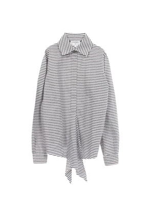 CHANEL Pre-Owned 1986-1988 Coco Mark logo-striped shirt - White