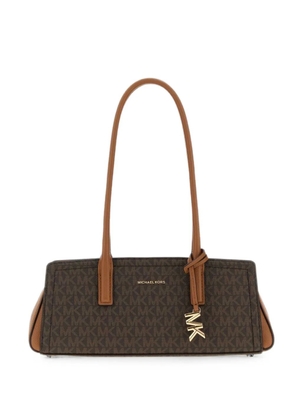 Michael Michael Kors logo-print monogram shoulder bag - Brown