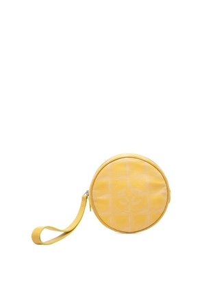 CHANEL Pre-Owned 2002-2003 New Travel Line Nylon Round coin pouch - Yellow