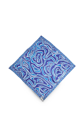 PUCCI Labirinto-print silk scarf - Blue