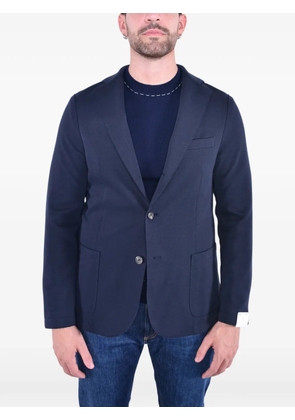 Eleventy raw-cut single-breasted blazer - Blue