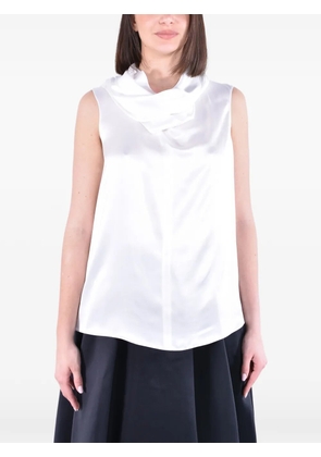 'S Max Mara draped silk top - White