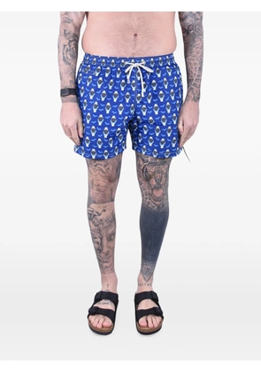 MC2 Saint Barth Lighting micro watch-print swim shorts - Blue