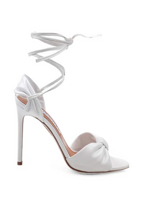 Aquazzura Carina tie-fastening leather sandals - White