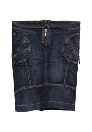 Just Cavalli Vintage zip-up denim midi skirt - Blue
