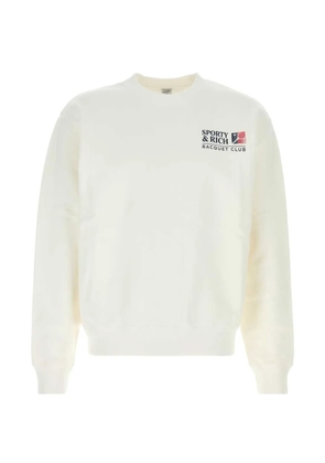 Sporty & Rich logo-print cotton sweater - Neutrals